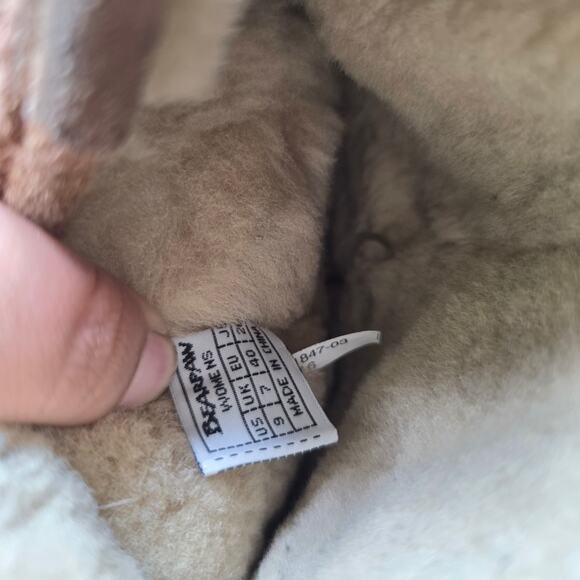 Bearpaw Brown Suede Shearling Lined Winter Boots Womens Size 9 - Picture 8 of 8